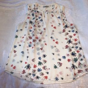 Dalia White Shirt with Multi Color Flowers